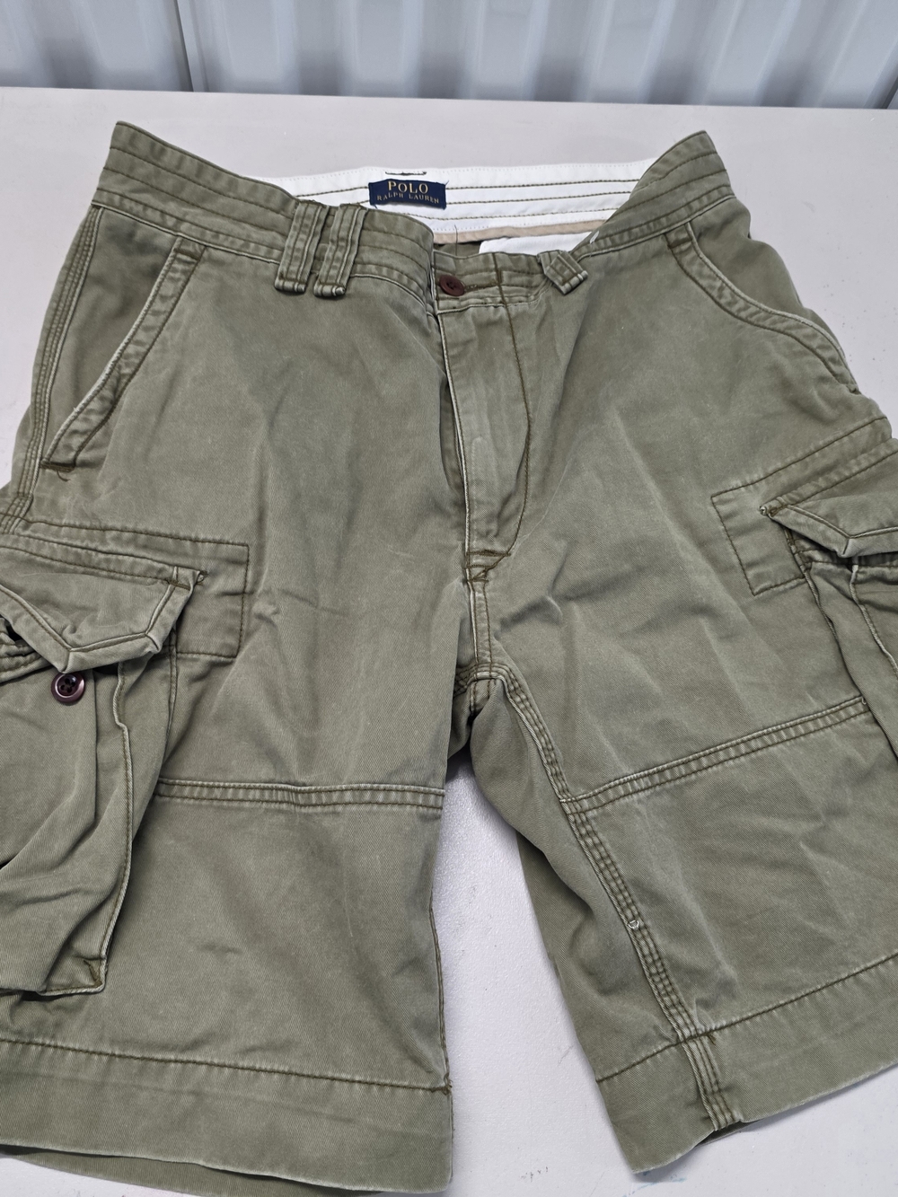 Polo Ralph Lauren Olive Green Cargo Shorts Men’s Size 33x9.5